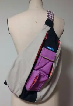 KAVU スリングバッグ ボディバッグ Ｌグレー/黒/紫