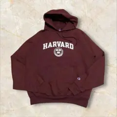 00s チャンピオン ハーバード カレッジ 厚手スウェットパーカー フーディ L