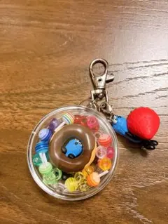 パペットスンスンドーナツキーホルダー　カラフルビーズ&チュッパチャップス1点もののサムネイル