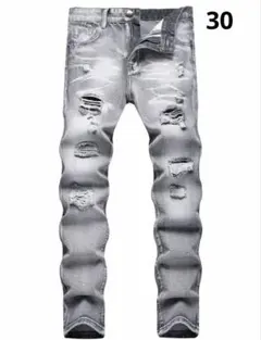 UKドリル ダメージジーンズ