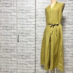 URBAN RESEARCH DOORS リネンVネックノースリーブワンピースF