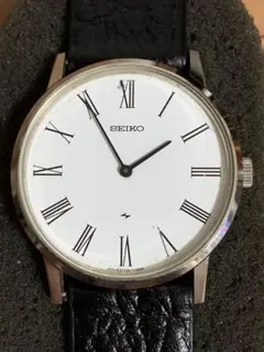SEIKO シャリオ　メンズ　手巻　2針　ローマン/モザイク　変わり文字盤 腕時計メンズ電池交換済みセイコーSEIKOシャリオ43-0091中古
