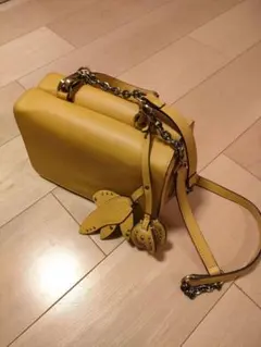 ZARA WOMAN イエロー ショルダーバッグ チェーンストラップ