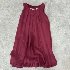 バーガンディ パーティードレス M