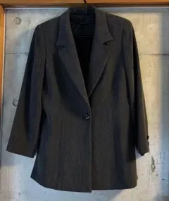 レディース セットアップ 3点 スーツ ジャケット スカート パンツ グレー