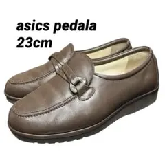 asics アシックス ペダラ ウォーキング スリッポン ブラウン 23cm