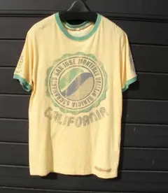 半袖Tシャツ ラグラン袖 バイカラー L クリーム 黒 サーフィン 