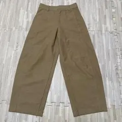 UNIQLO ジャージーバレルレッグパンツ S ベージュ