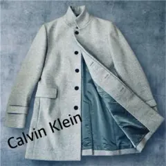 Calvin Klein カルバンクライン　グレー　L 比翼仕立て　カシミヤ混