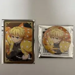 鬼滅の刃 我妻善逸 カード＆缶バッジセット