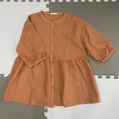 ハニーズHoneys シネマクラブ ギャザー切替ブラウス　オレンジ　6分丈