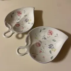 MIKASA 花柄 陶器皿 2枚セット