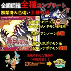 オメガルビー　正規　第6世代配布レアポケモン大量　全種色違い　移送確認済み