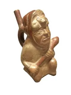 【 モチェ文化 兵士象形鐙壺 】　プレ・インカ文明 2026年最新】モチェ文明の人気アイテム - メルカリ