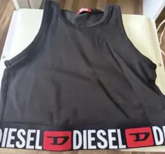 DIESEL タンクトップ ブラック ロゴバンド