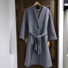 美品☆アーバンリサーチ URBAN RESEARCH ノーカラーウールコート