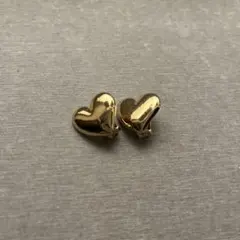ゴールドハート型クリップイヤリング