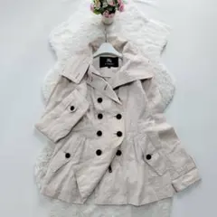 BURBERRY*バーバリーロンドン　リネン100%　ショートトレンチコート38