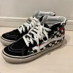 VANS チェッカーパターン チェリー ハイカット　スニーカー　レア