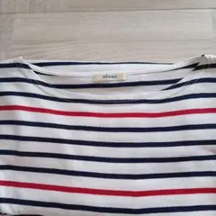 NÎMES ストライプ 七分袖 Tシャツ