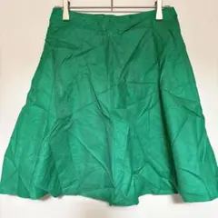 美品✨ 鮮やかカラー フレアスカート グリーン 【M】 ヴィンテージ風
