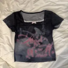 Y2K グランジメッシュ 半袖 Tシャツ