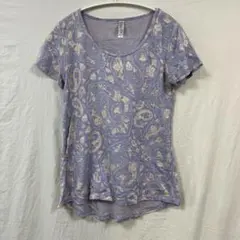 LuLaRoe 薄紫 ペイズリー柄 Tシャツ XS