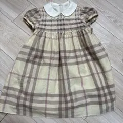 BURBERRY チェック柄 半袖ワンピース 110A