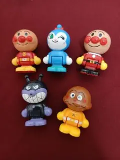アンパンマン 人形 ５個セットばいきんまん　カレーパンマン　こきんちゃん