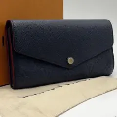ルイヴィトン　モノグラム　アンプラント　ポルトフォイユサラ　新型長財布　ネイビー