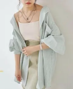 Chico ストライプブロッキングシャツ