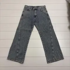 丈長め メンズ デニムパンツ ケミカルウォッシュ ストレートのサムネイル