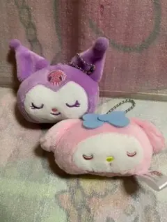 마이멜로디 쿠로미 マスコット セット 산리오 おねむ キーホルダー