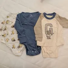 ベビー ロンパース 長袖 3枚セット gap H&M UNIQLO 60*