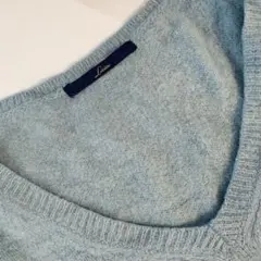 Liesse フェレット ニット Vネック セージグリーン