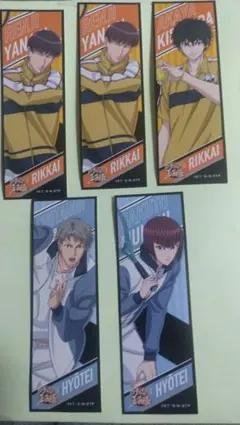 新テニスの王子様 ロングステッカー５枚セット 立海.氷帝