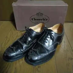 church's　チャーチ　メンズBURWOOD スタッズ付き ブラック　美品のサムネイル