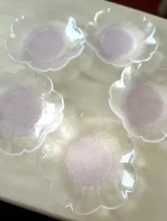 AfternoonTea ♡ 花形　ガラス小皿　5枚セット
