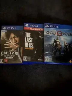 PS4ゲームソフト3つ ジャッジアイズ GOD of WAR ラスト・オブ・アス