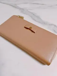 FURLA 長財布 ピンクグレー