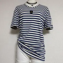 AJ ARMANI JEANS ボーダー半袖Tシャツ XL ブルー×ホワイトのサムネイル