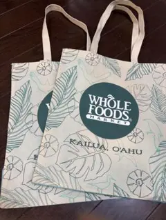 Whole Foods Market ハワイ カイルア エコバッグ 2つセット
