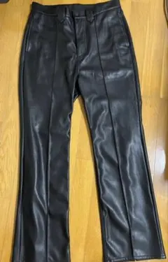 レザーパンツ ワイド