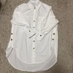 SHEIN ホワイト ボタンシャツ 長袖