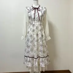 アクシーズファム　ロングワンピース 花柄　レース　春　大人　可愛い　可憐