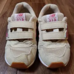 【new balance】313 17cm　ベージュ/ピンク