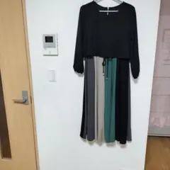 カットソー長袖ドレス グラデーション