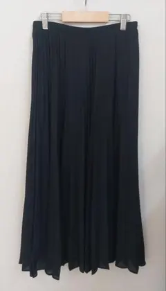 プリーツスカート 黒 ロングスカート