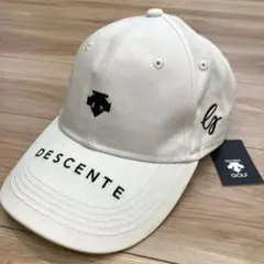 【未使用】デサントゴルフ ロゴ刺繍キャップ ホワイト