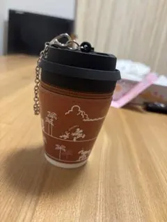 ディズニーリゾート　バッグチャーム　蓋付きコーヒー　型ドリンクカップ
